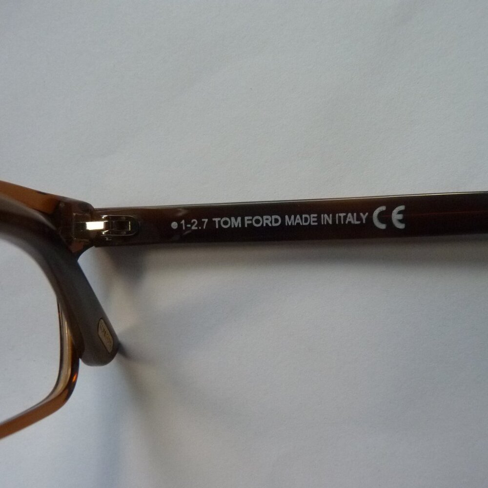 Tom Ford Brown Rectangular Frames Eyeglasses Demo… - image 2